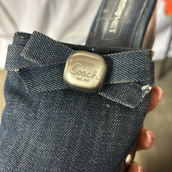 Coach Poppy denim clogs - Picture 2 of 6